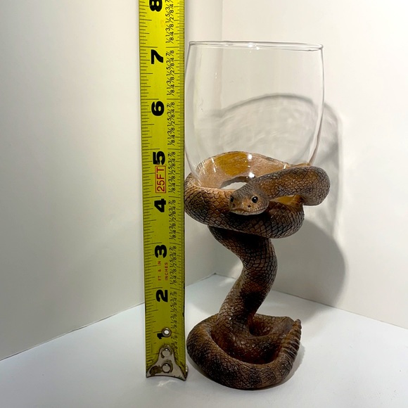Unique Rare! Snake Handled Wine Glass or Candle Holder! - Picture 8 of 8